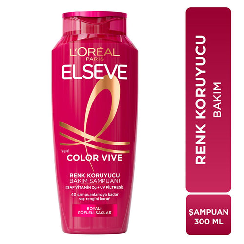 L'Oreal Paris Elseve Color Vive: The Ultimate Color Protecting Shampoo with UV Filter for Vibrant, Long-Lasting Color & Silky Shine - 10.14 fl oz