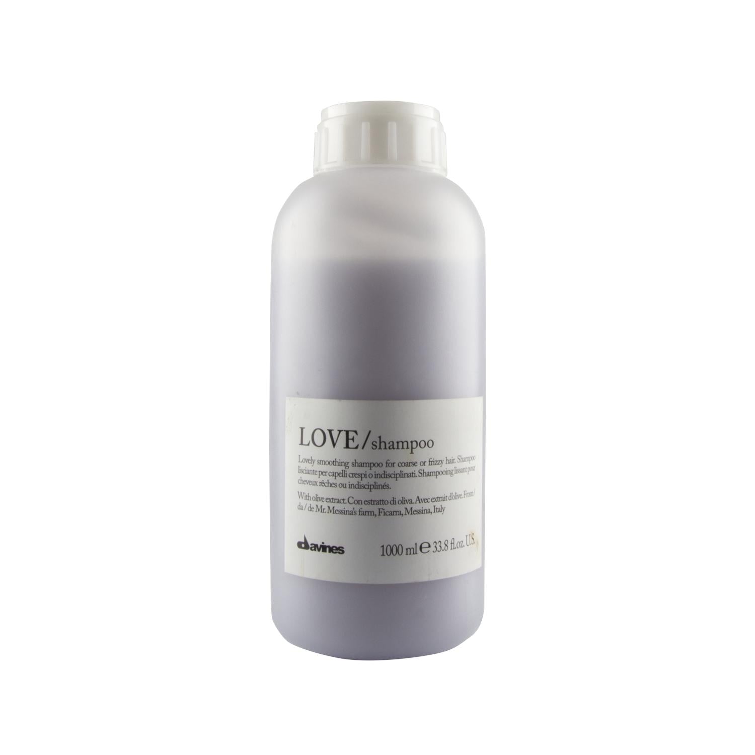 Davines Love Smoothing Shampoo 1000ml - Large Volume, Frizz Control & Manageability