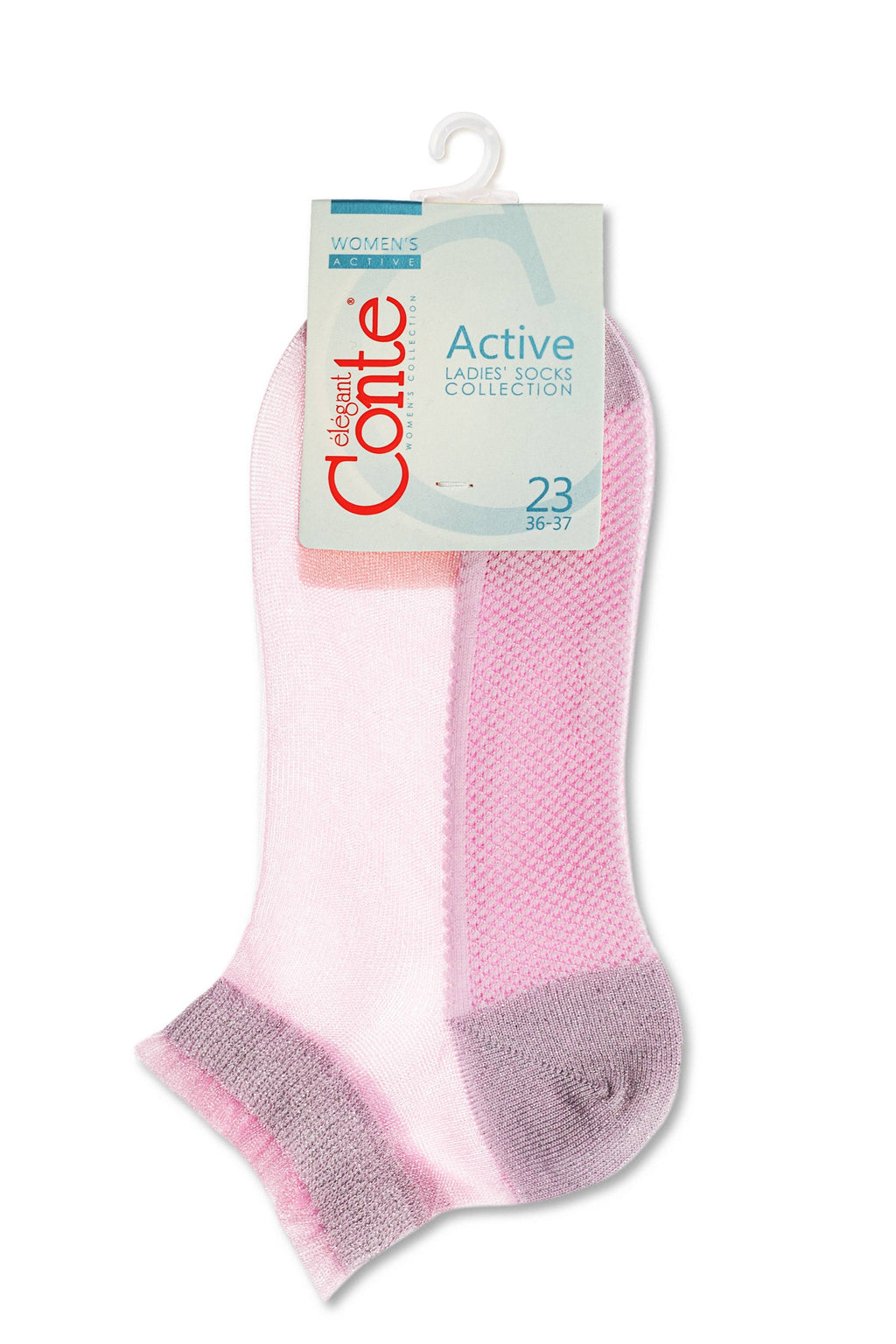 TheRanok.com Ankle Socks Conte Active - 229 Transparent with Lurex — fabric or material detail
