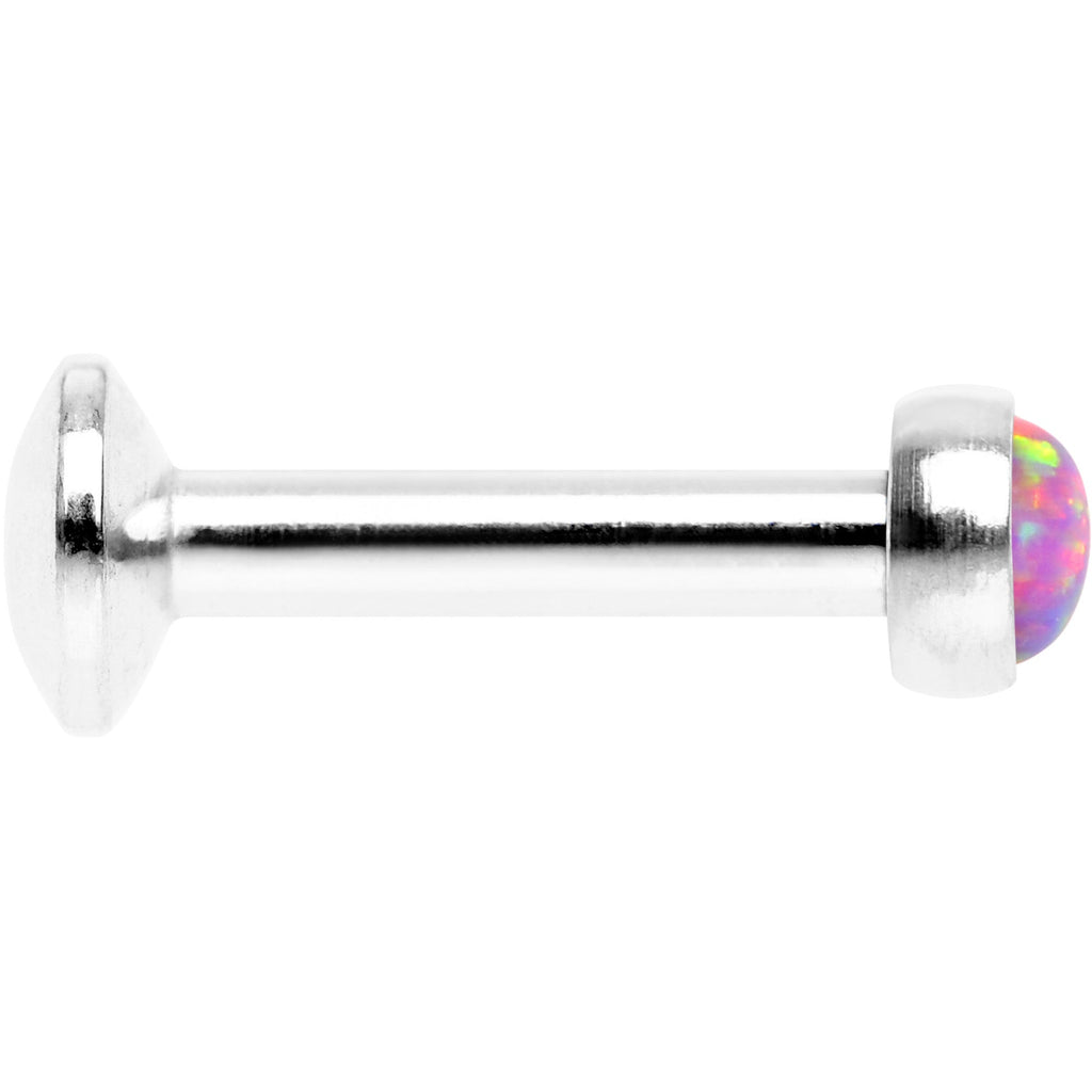 BodyCandy 1/4 Pink Synthetic Opal Internally Threaded Daith Cartilage Tragus — Pink detail