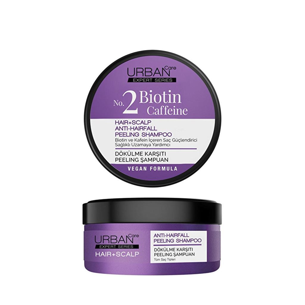 Urban Care Expert Serisi Anti-Hair Loss Peeling Shampoo with Biotin & Caffeine - 200ml, Natural Hair Care