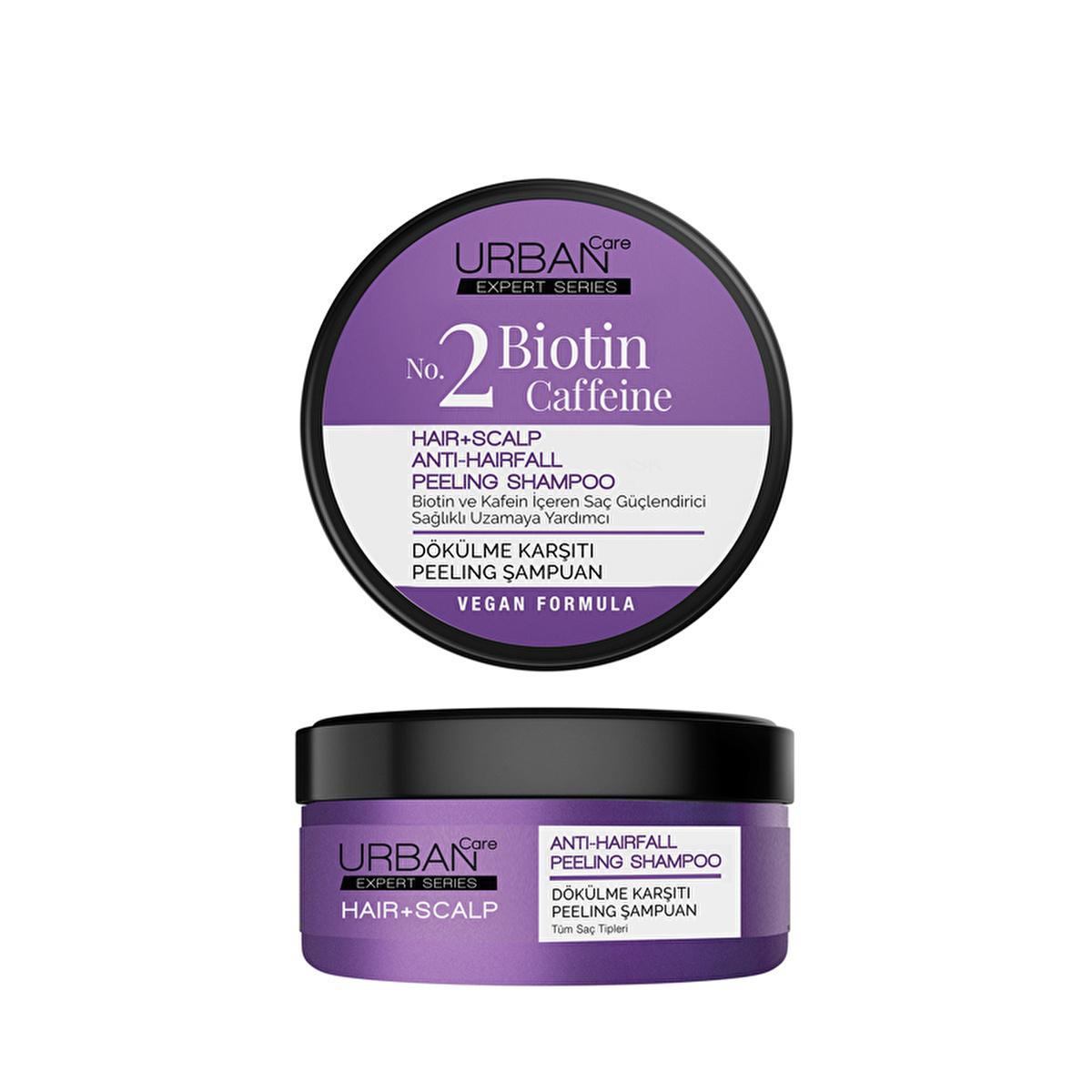 Urban Care Expert Serisi Anti-Hair Loss Peeling Shampoo with Biotin & Caffeine - 200ml, Natural Hair Care
