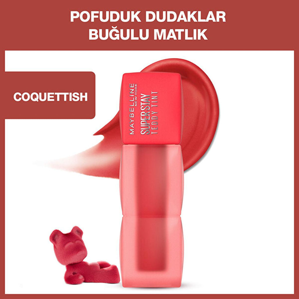 Maybelline Super Stay Teddy Tint: Long-Lasting Liquid Matte Lip & Cheek Stain - Buildable Color, All-Day Wear