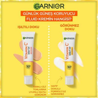 Garnier Vitamin C Daily Sunscreen SPF50+ - 40ml | Brightening Formula