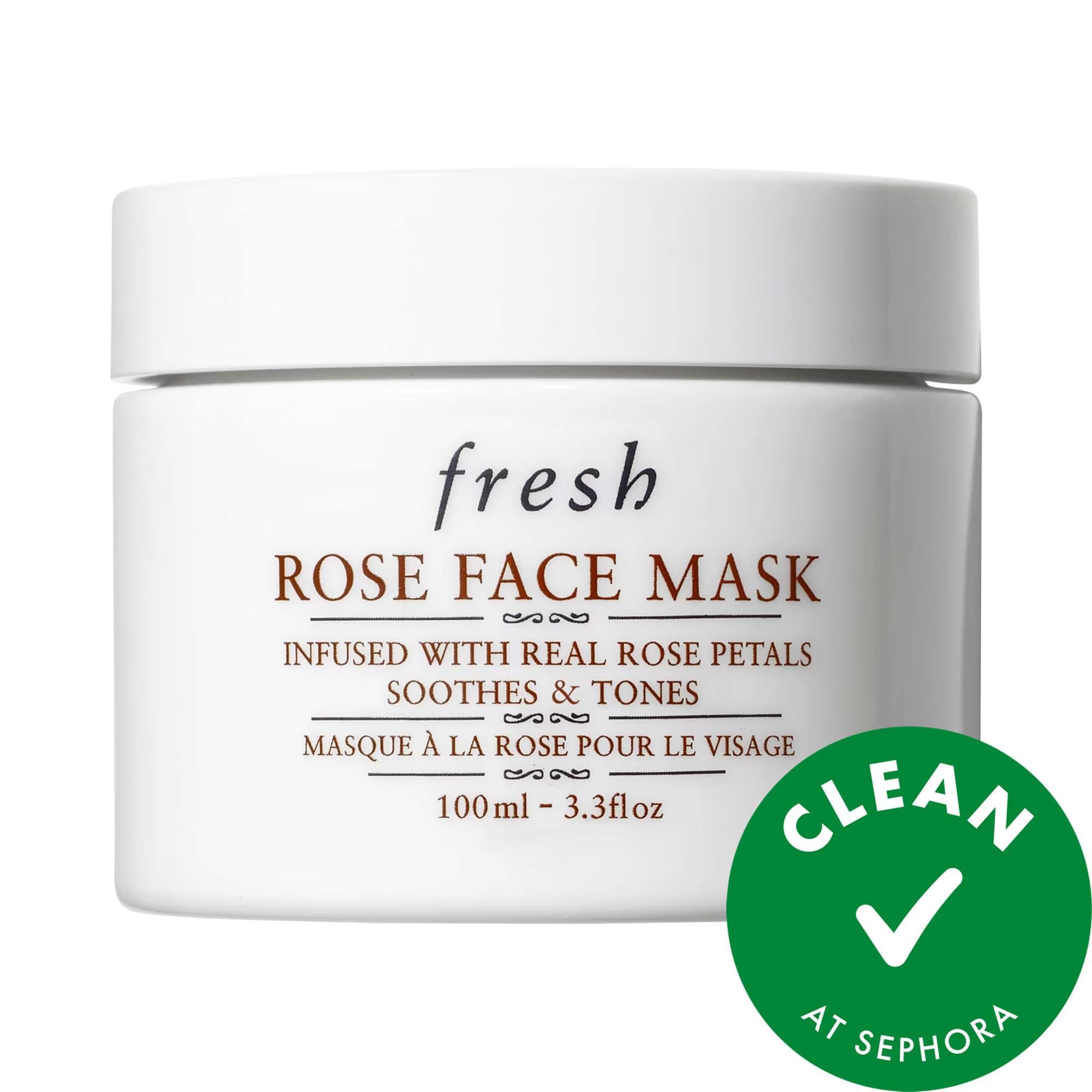 Rose Face Mask - Hydrating, Soothing, Natural Skincare for Dry Skin - Rosewater & Aloe Vera Gel