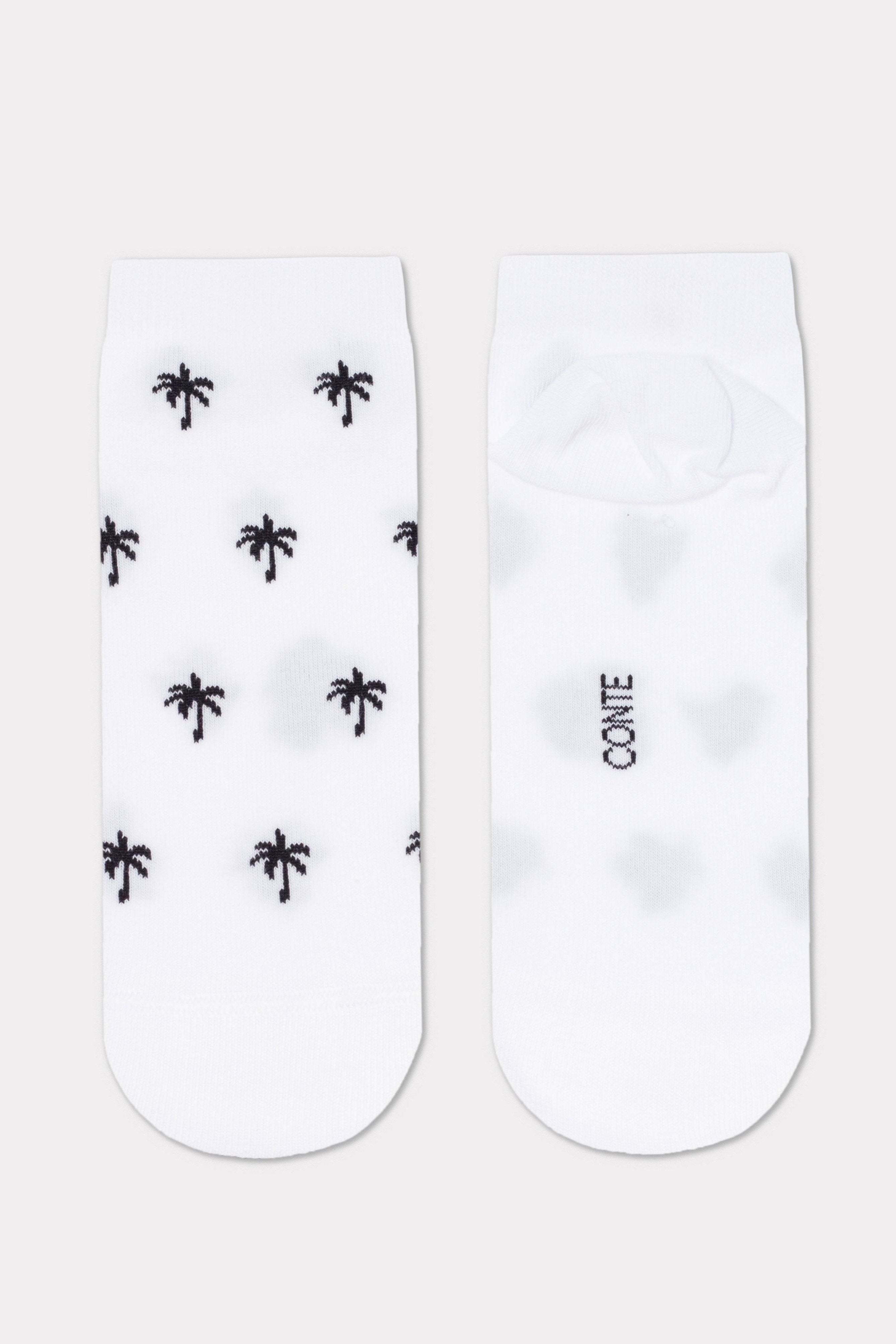 TheRanok.com Cotton Ankle Socks Conte Active - 589 Palm Trees — alternative angle