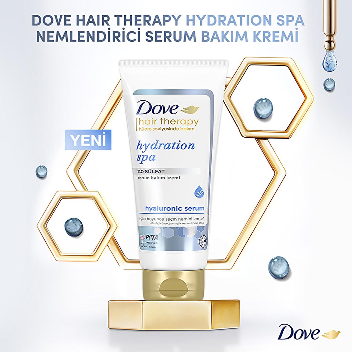 Dove Hair Therapy Hydration Spa Conditioner: Hyaluronic Acid Treatment for Deep Hydration, Dry & Damaged Hair Repair