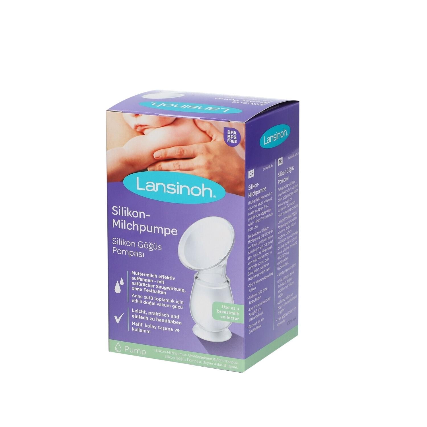 Lansinoh Silicone Breast Pump - Comfortable & Efficient Breast Milk Expression for New Mothers