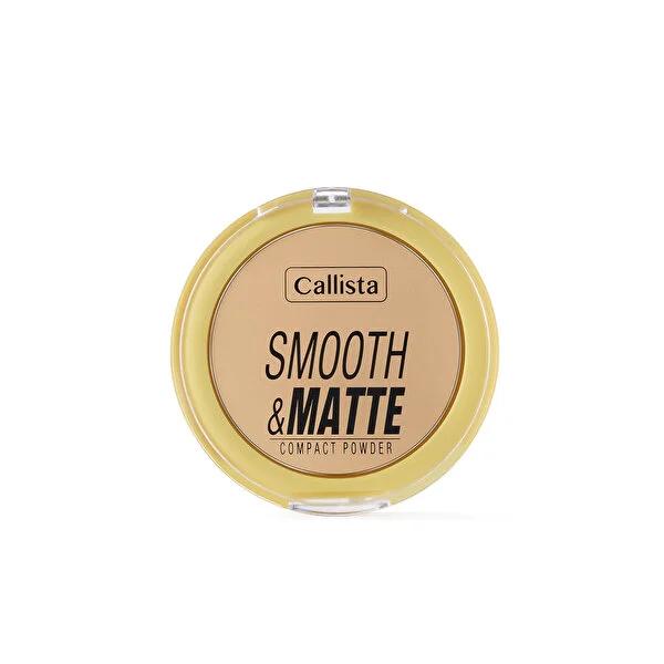 Callista Compact Powder - Smooth Matte Finish for Natural Beige Skin Tone