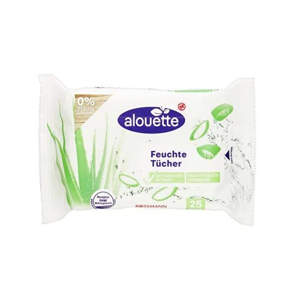 Aloutte Aloe Vera Wet Wipes 25-Count: Gentle, Alcohol-Free Cleansing for Sensitive Skin & Baby Care - pH Balanced