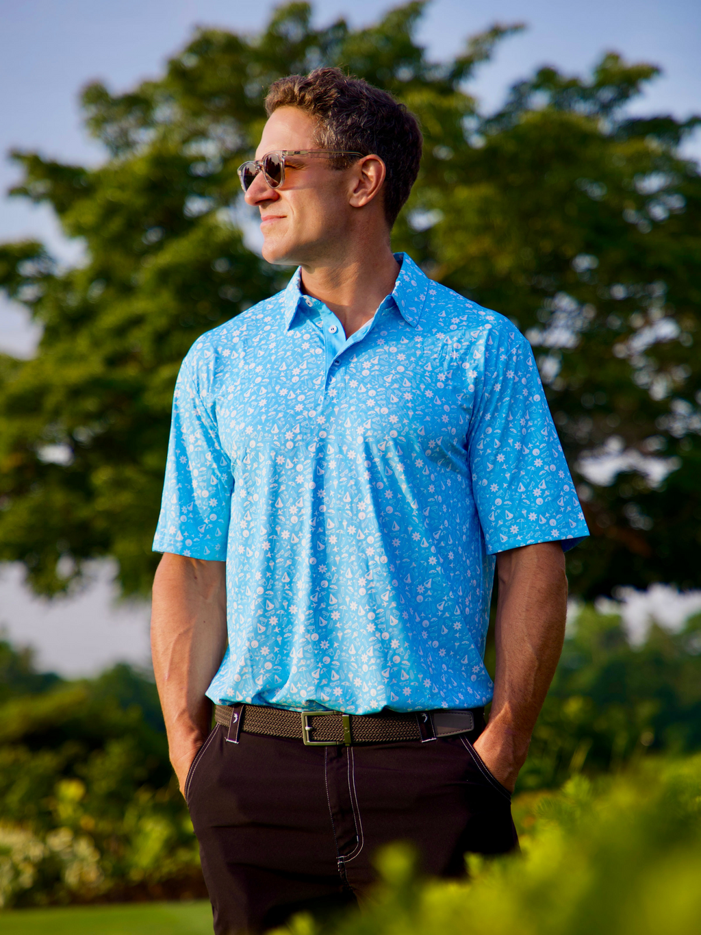 White Water Life Vacation Polo — construction detail
