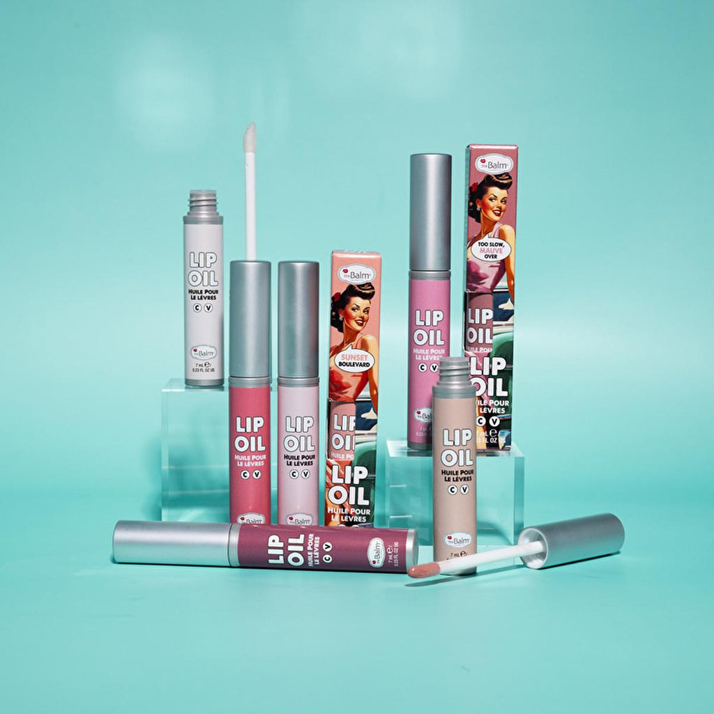 theBalm Little Red Corvette Lip Oil: High-Shine, Non-Sticky, Long-Lasting Tinted Lip Gloss for Glamorous Lips