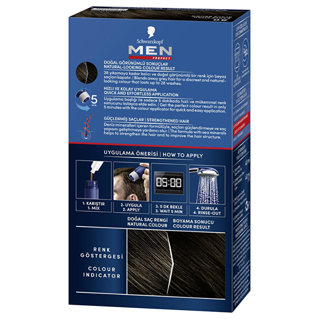 Men Perfect Hair Dye - Quick & Natural Looking Grey Hair Coverage for Men