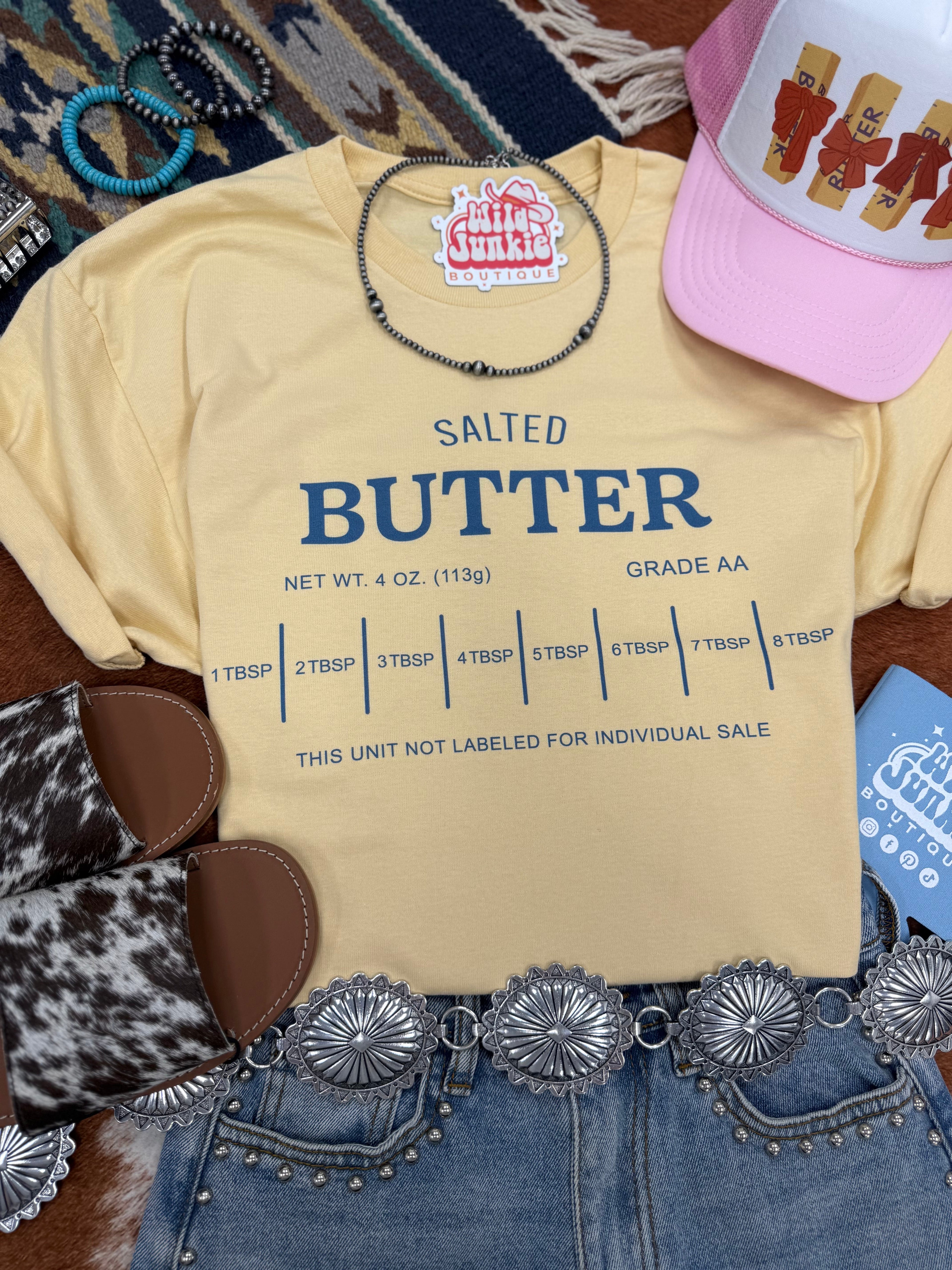 Wild Junkie Salted Butter Graphic Tee — main product shot