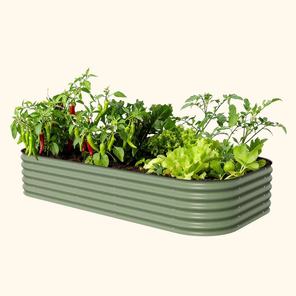 17" Tall 10 In 1 Jumbo Modular Metal Raised Garden Bed Kit – Vego Garden