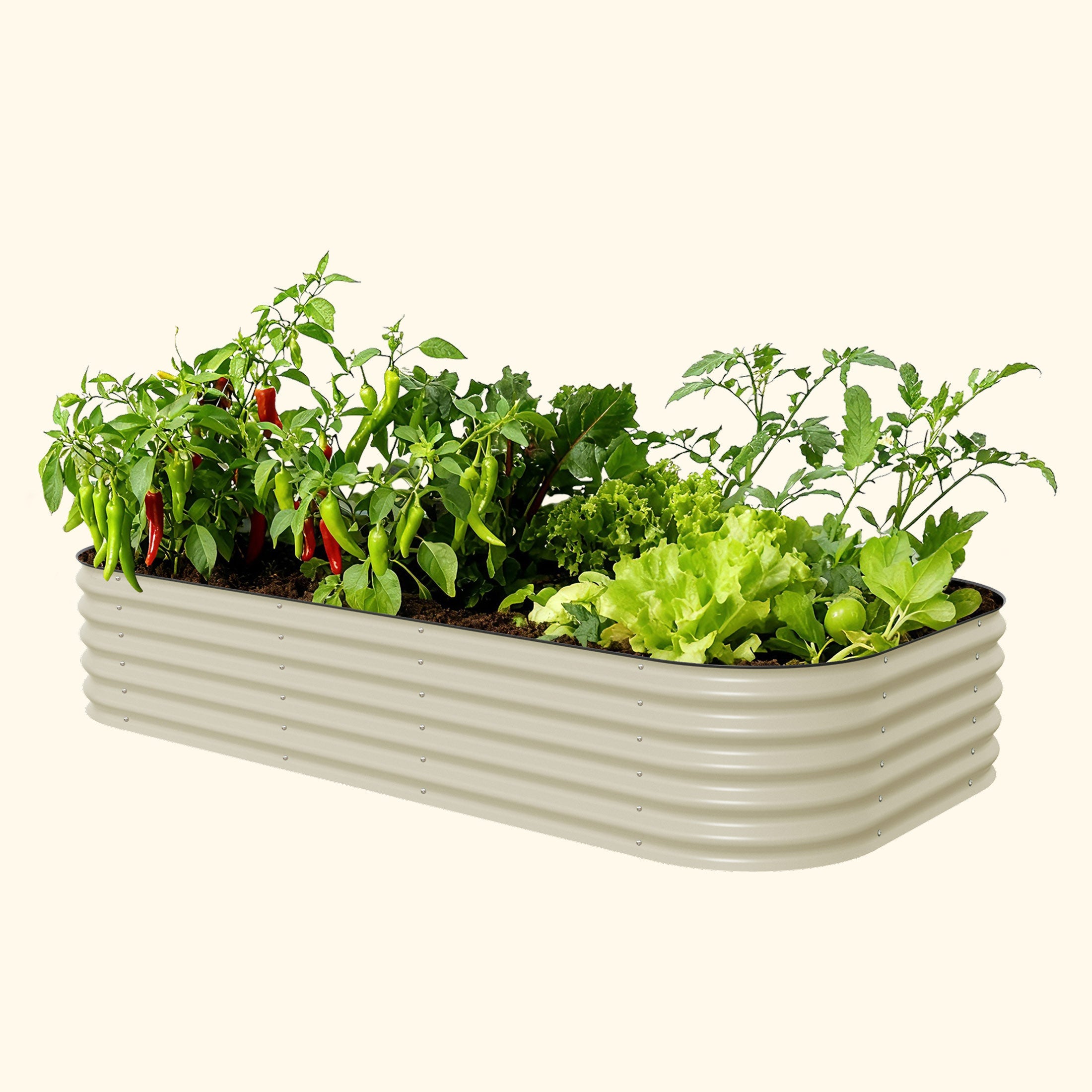 17" Tall 10 In 1 Jumbo Modular Metal Raised Garden Bed Kit – Vego Garden, view 3
