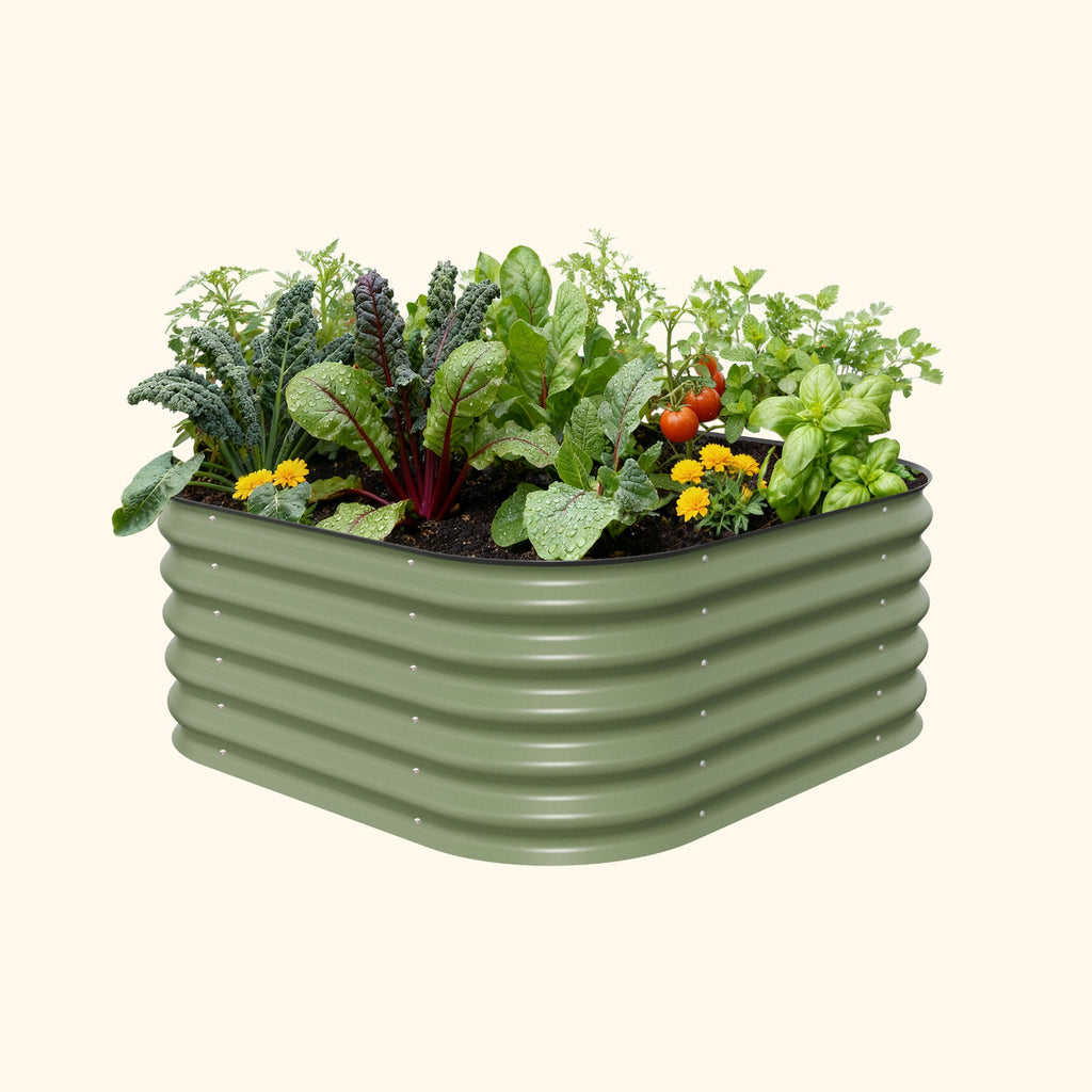 17" Tall 4 In 1 Small Modular Metal Raised Garden Bed Kit – Vego Garden
