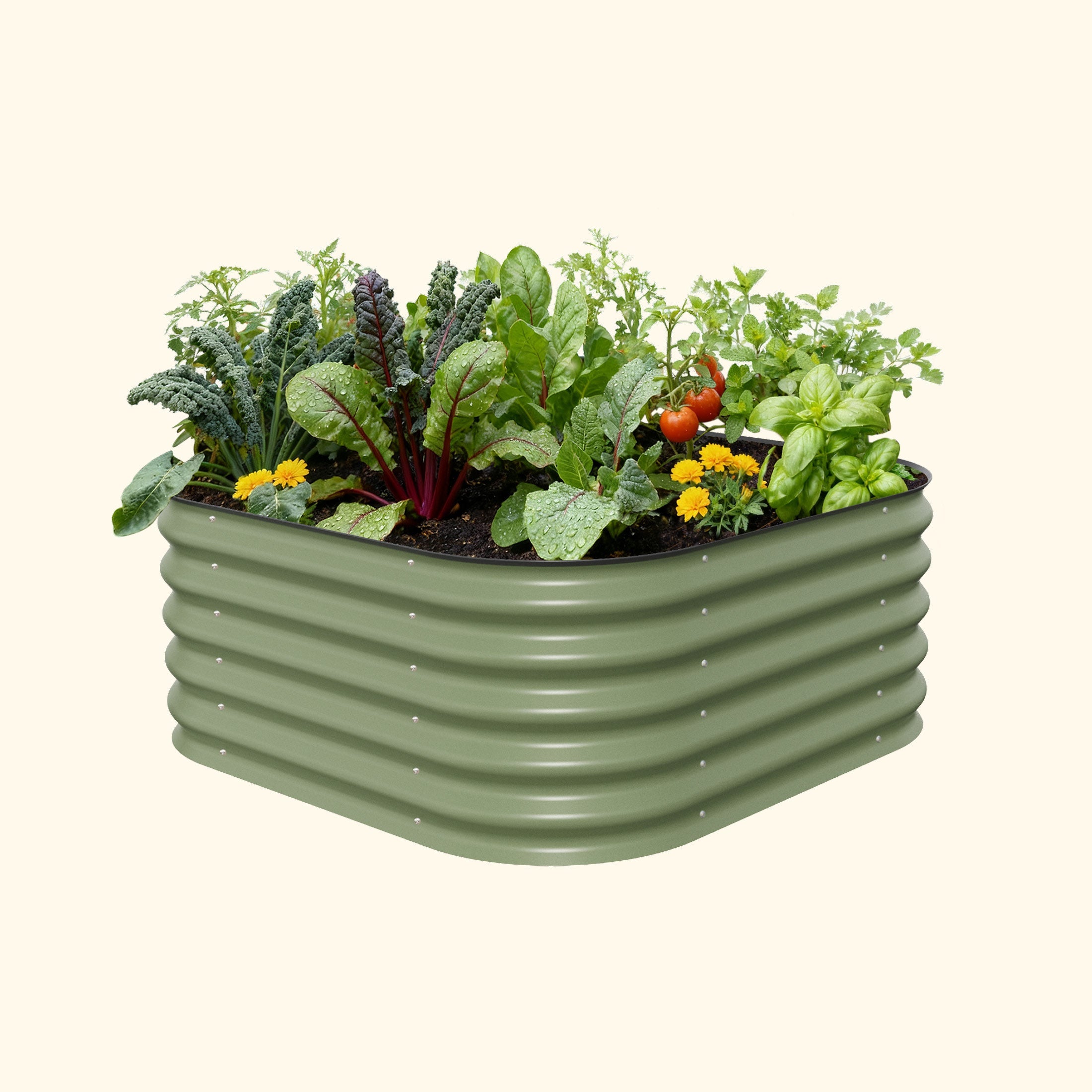 17" Tall 4 In 1 Small Modular Metal Raised Garden Bed Kit – Vego Garden
