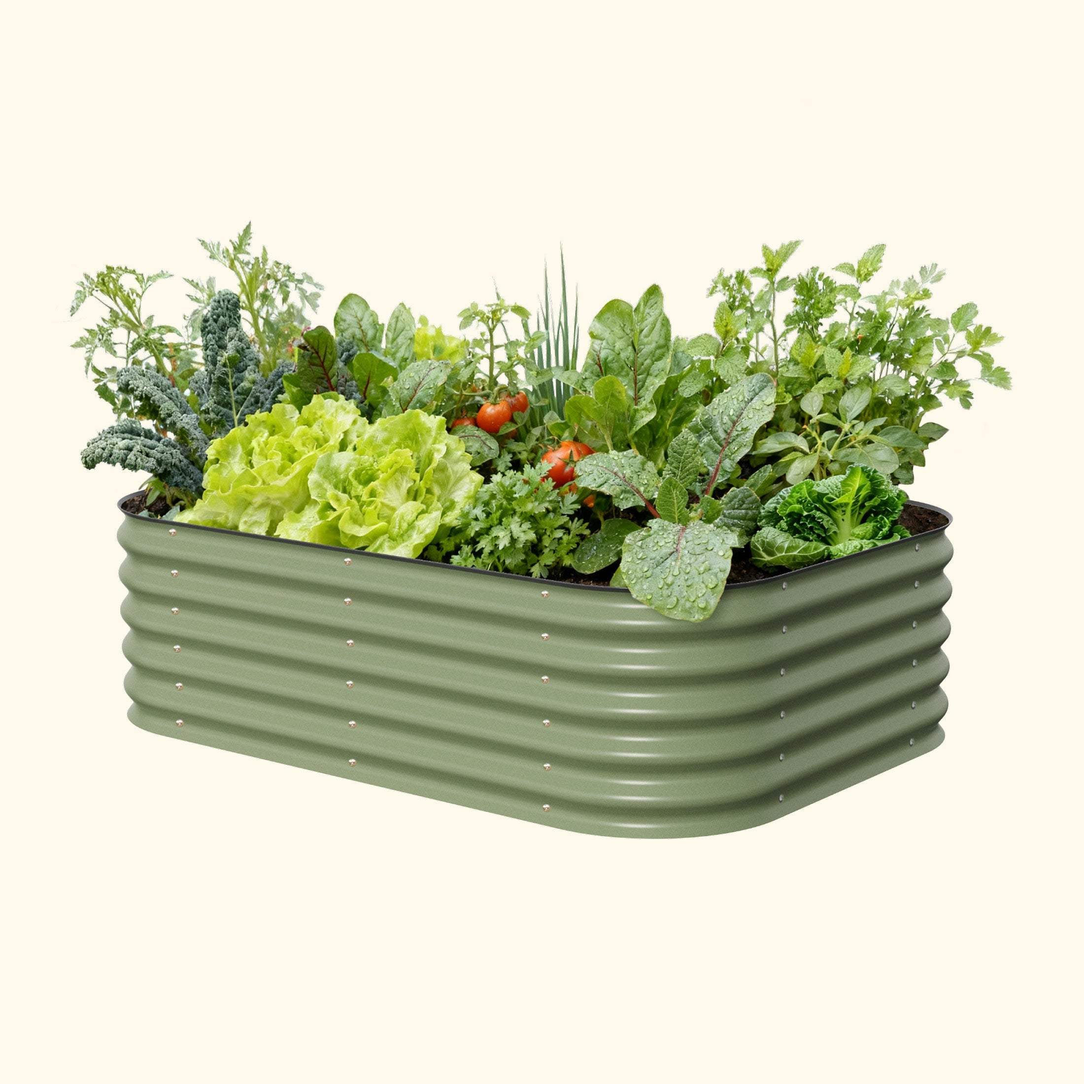 17" Tall 6 In 1 Medium Modular Metal Raised Garden Bed Kit – Vego Garden