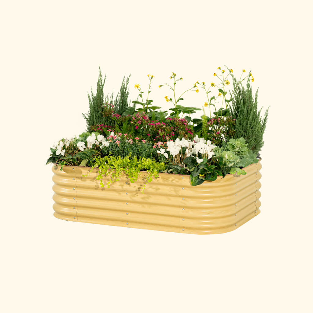 17" Tall 6 In 1 Medium Modular Metal Raised Garden Bed Kit – Vego Garden, view 7