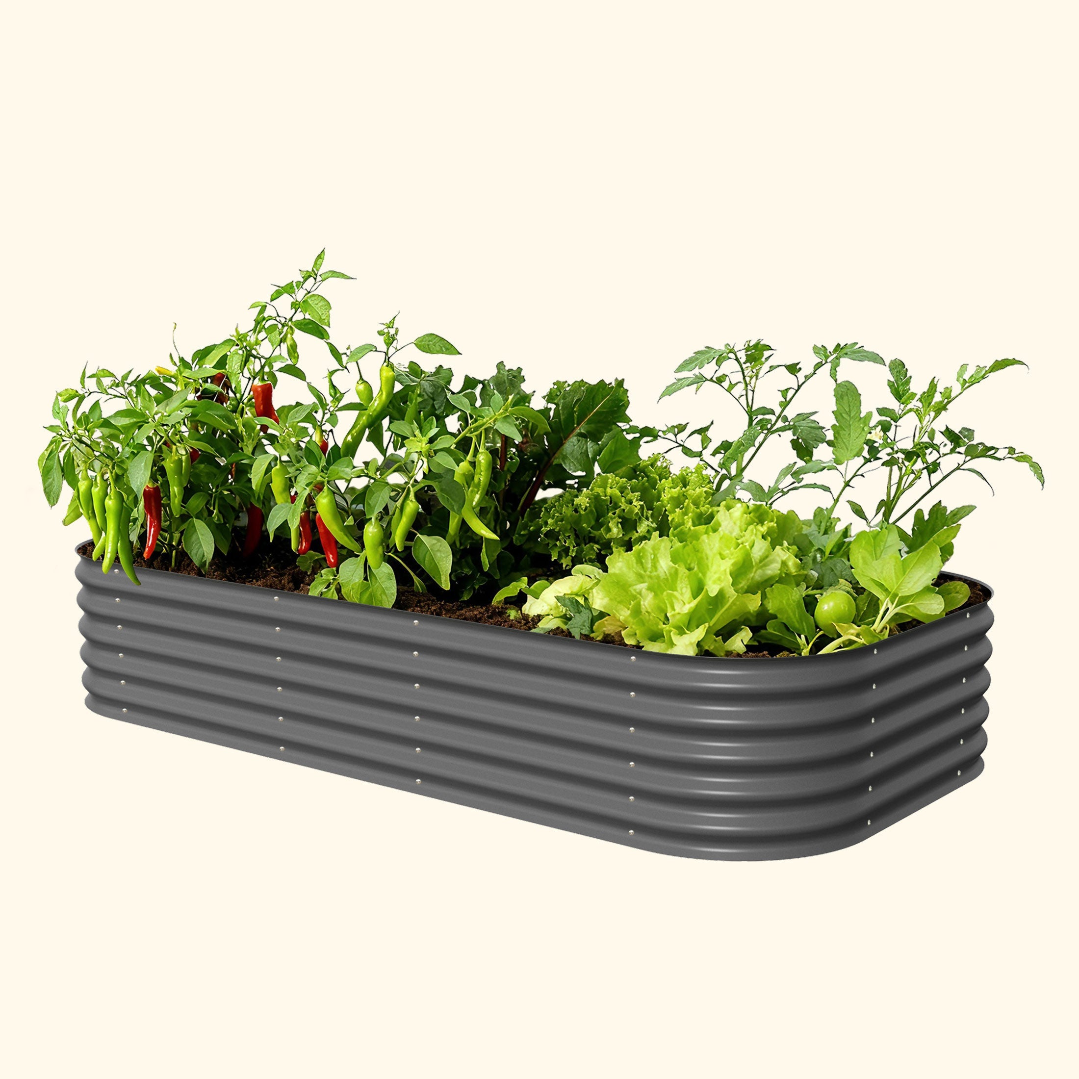 17" Tall 10 In 1 Jumbo Modular Metal Raised Garden Bed Kit – Vego Garden, view 2
