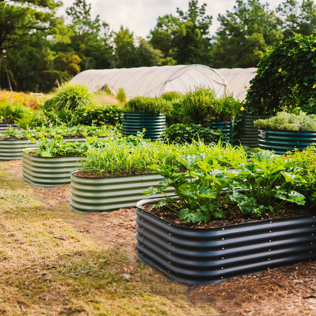 17" Tall 9 In 1 Large Modular Metal Raised Garden Bed Kit – Vego Garden, view 20