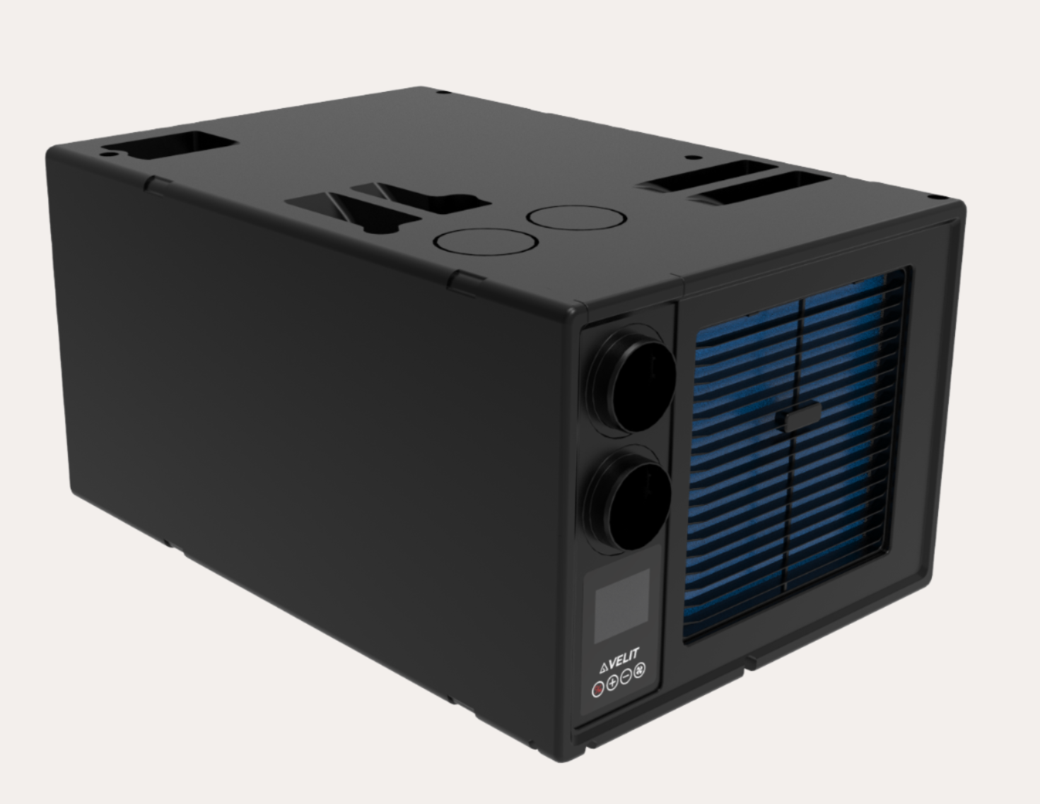 Velit 2000U - 12V/24V/48V Under-Bench Off Grid Air Conditioner – velitcamping, view 2