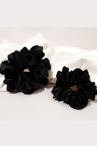 Velvet Volume Scrunchie - Black Veiled Collection 