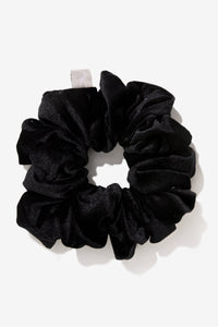 Velvet Volume Scrunchie - Black Veiled Collection 