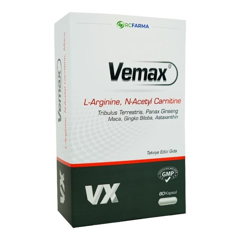 Vemax Dietary Supplement - Herbal Extract Blend, Halal Certified, 60 Capsules