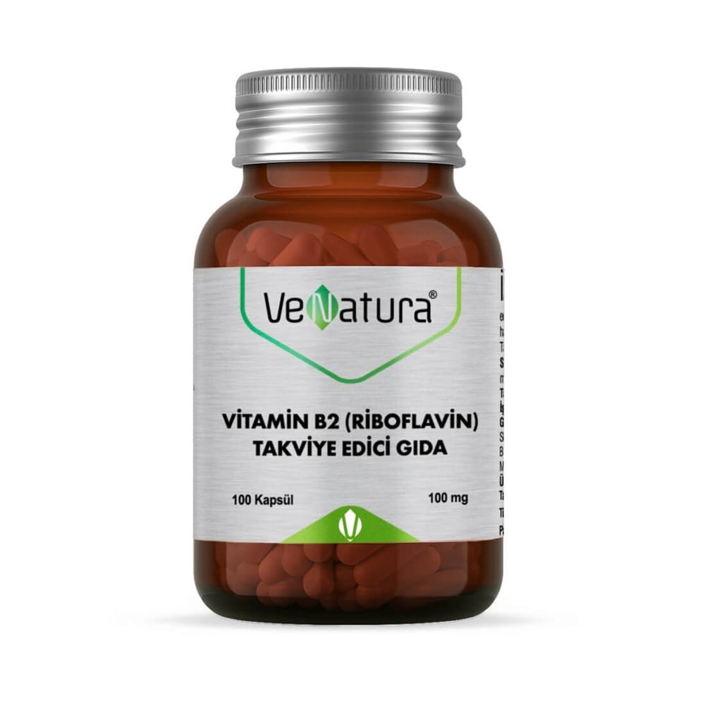 VeNatura Vitamin B2 (Riboflavin) 100 mg 100 Capsules