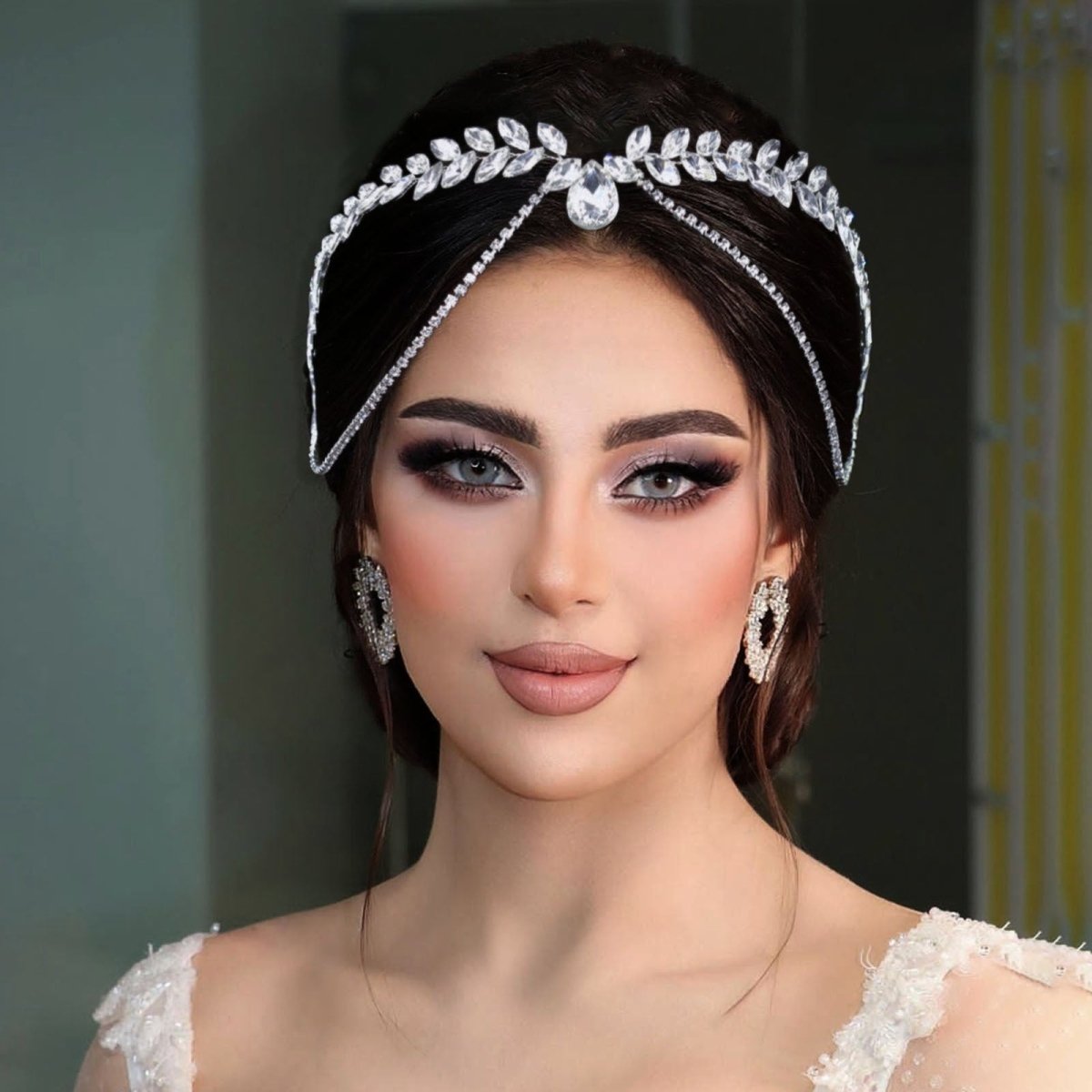 Mariam's Collection Versatile Glistening Teardrop Crystal Forehead Chain Hair Accessory (MAC331) — product category context