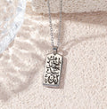Mariam's Collection Versatile high-end letter rectangular pendant necklace（MAC228）(WITH GIFT BOX) — detail shot 6