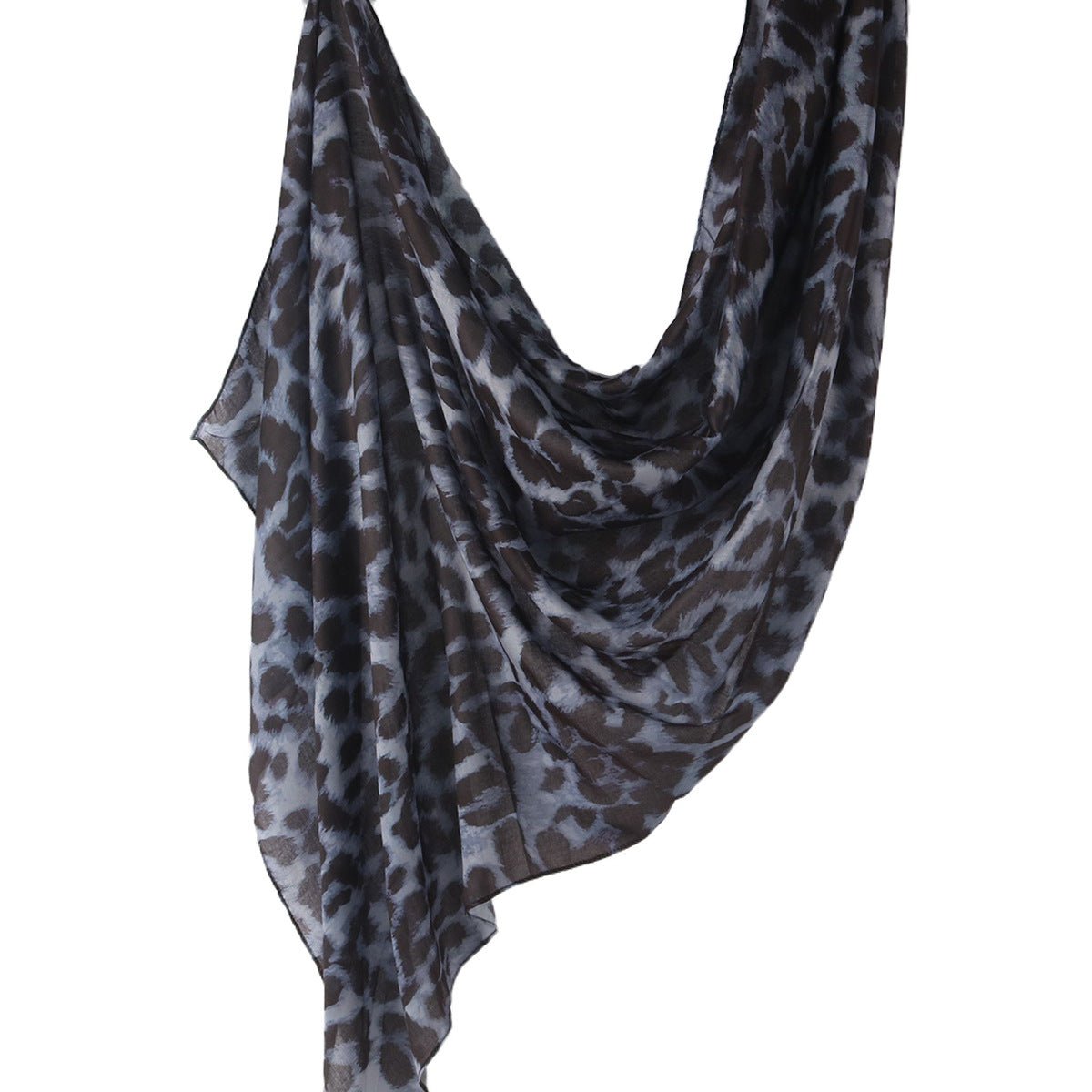 Mariam's Collection Versatile Leopard Print Fashionable Hijab (MH164) — flat-lay composition