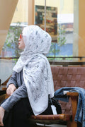 Mariam's Collection Mariam's Collection Versatile Minimalist Printed Hijab (MH090) — construction detail