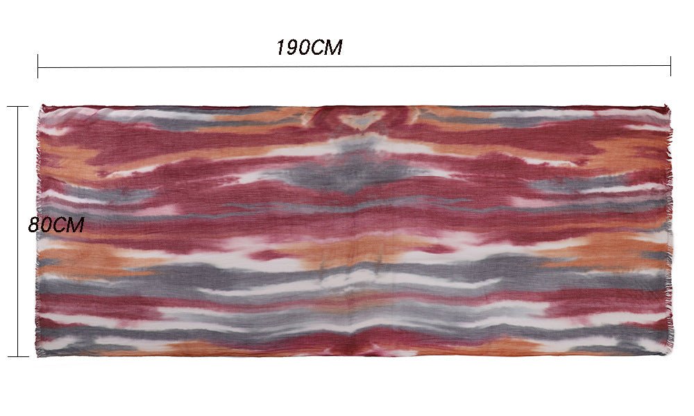 Mariam's Collection Versatile Printed Striped Pleated Shawl Hijab (MH180) — fabric or material detail