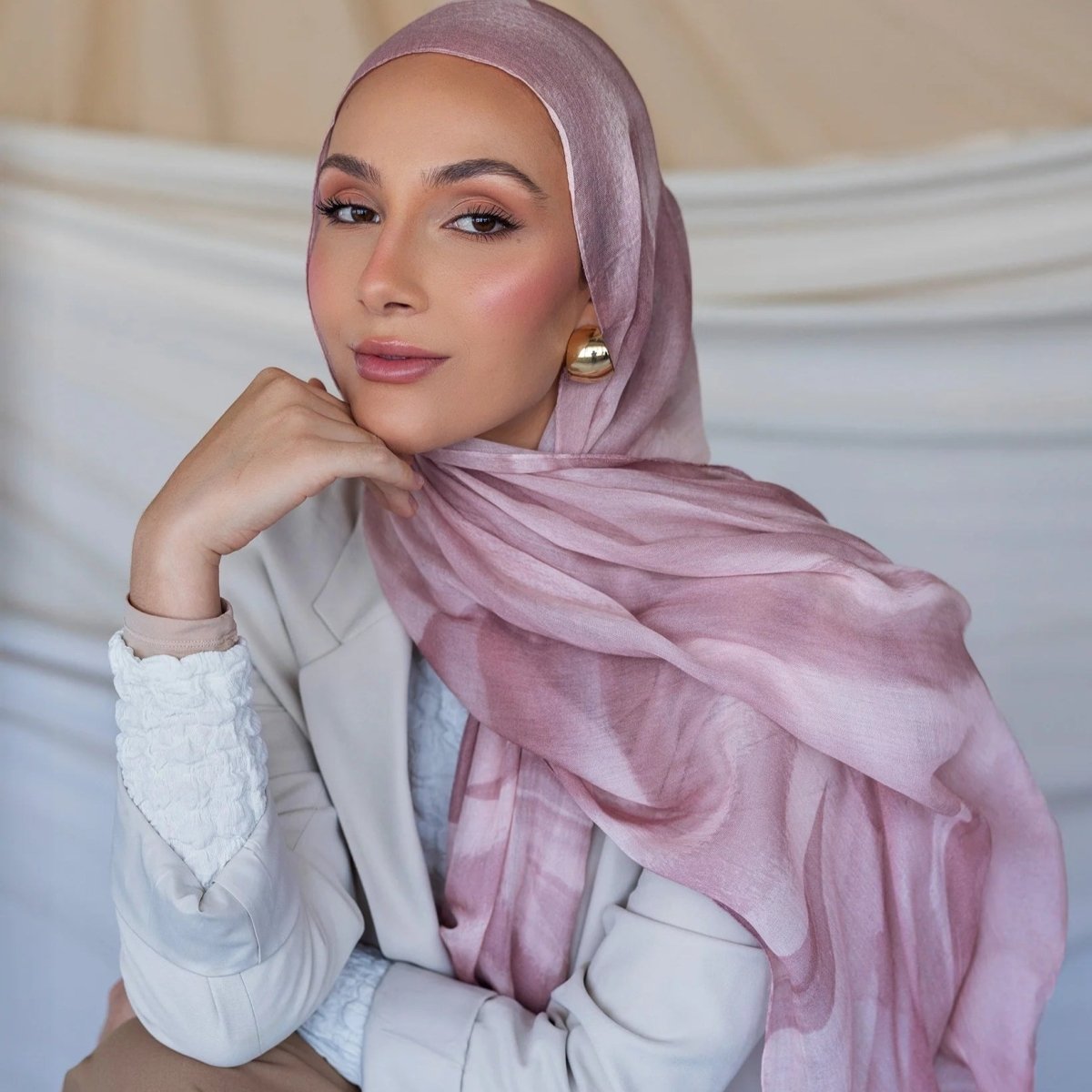 Mariam's Collection Versatile Watercolor Painted Hijab Collection (MH175) — main product shot