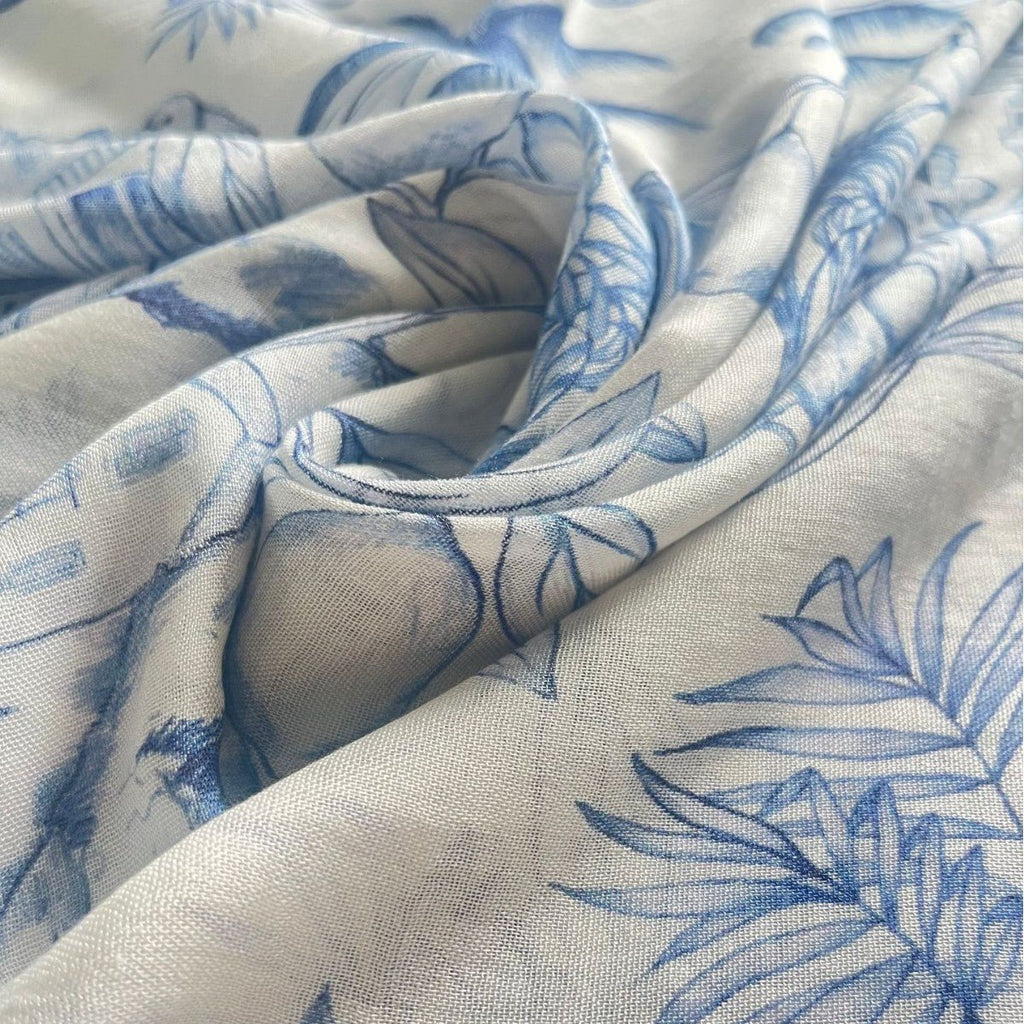 Mariam's Collection Versatile Watercolor Print Headscarf Soft Breathable Hijab (MH165) — detail shot 7