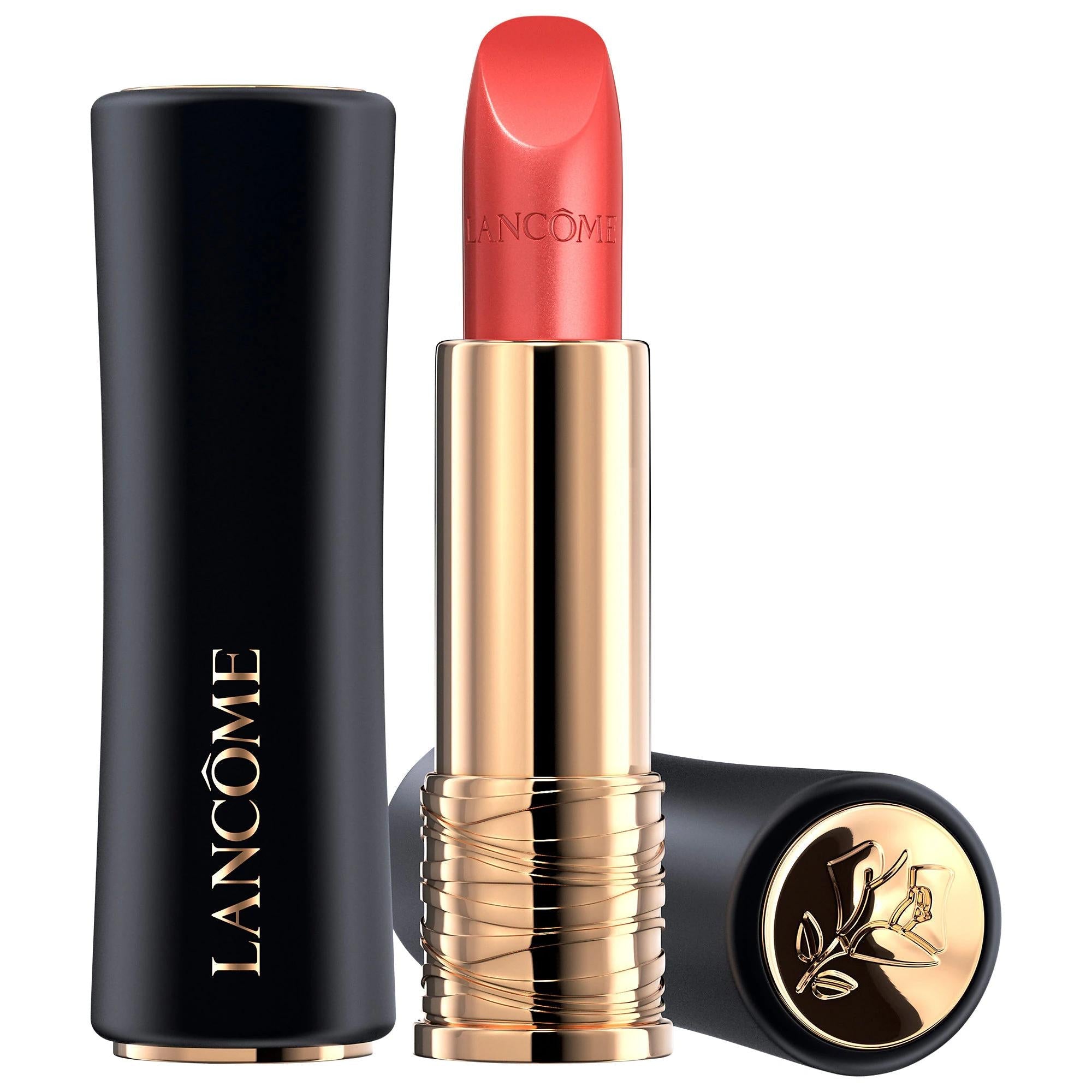 L'Absolu Rouge Cream Lipstick - Long-Lasting Moisturizing Lip Color with Rose Balm and Hyaluronic Acid
