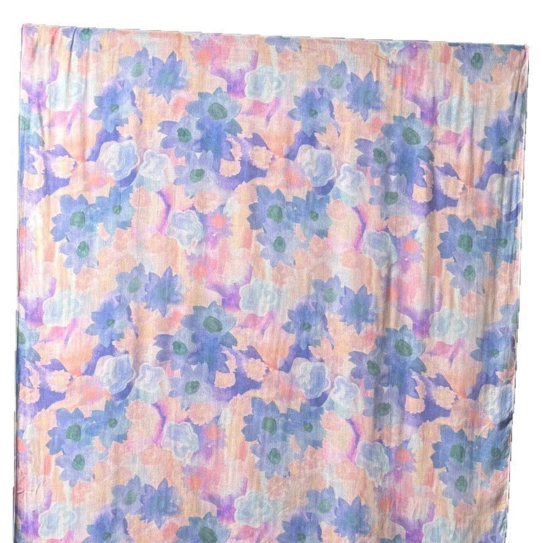 Mariam's Collection Vibrant Floral Print Scarf Hijab | Lightweight Botanical Headscarf  (MH159) — lifestyle worn / used context