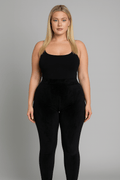 Victoria Velvet Soft Stretch Wide Waist Trim Leggings