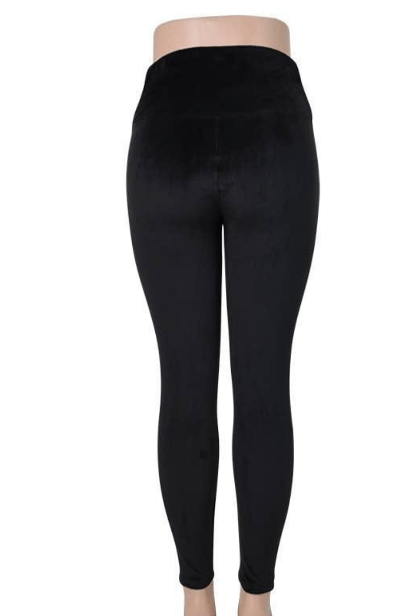 Victoria Velvet Soft Stretch Wide Waist Trim Leggings