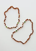 CanyonLeaf Cognac Baltic Sea Amber || Peridot + Rhodonite || Necklace — main product shot