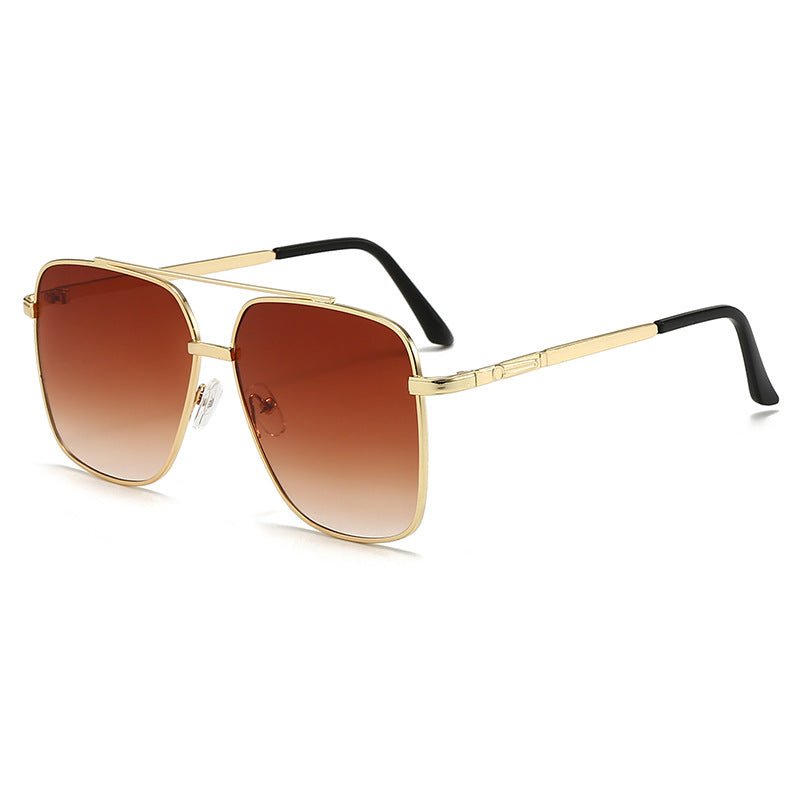 Mariam's Collection Vintage Double Bridge Sunglasses - Timeless Retro Style for Men & Women (MAC265) — Mariam's Collection branding close-up