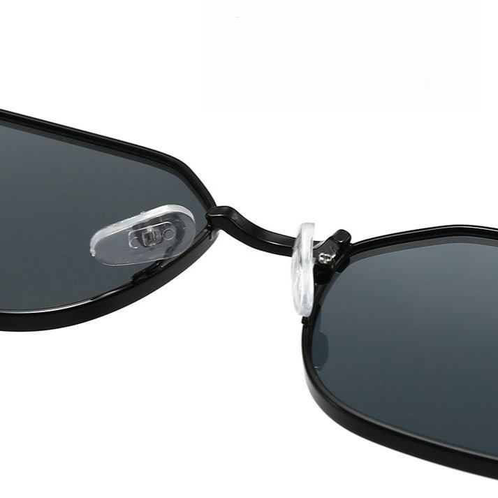 Mariam's Collection Vintage Narrow Frame Sunglasses – Retro Chic Accented Lenses for Women (MAC262) — product on model