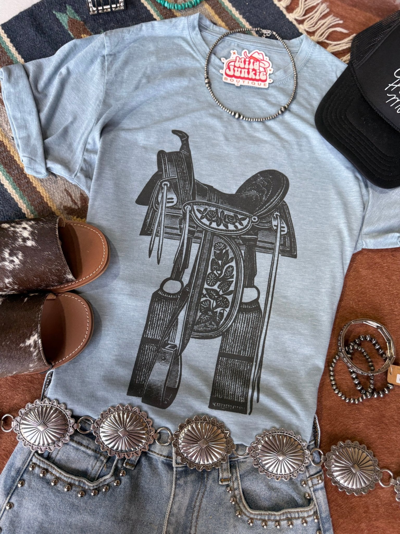 Wild Junkie Vintage Saddle Graphic Tee — main product shot