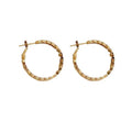 Mariam's Collection MAC147 Vintage Style Zircon Inlaid Hoop Earrings Elegant — detail shot 6