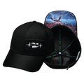 The Heartbeat Brand Virgin Islands Airmesh Hat — Athletic Fit / Black — main product shot