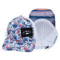 The Heartbeat Brand Virgin Islands Baseball Hat — Floral / White — main product shot