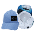 The Heartbeat Brand Virgin Islands Low Profile Hat — Light Blue / White — main product shot